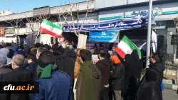 حضور مسئول دفترنهاد رهبری و سرپرست معاونت فرهنگی و اجتماعی دانشگاه به همراه  اساتید،دانشجویان وکارکنان دانشگاه فرهنگیان استان تهران در راهپیمایی ۲۲ بهمن  5