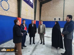 خانم دکتر عبدی مدیر کل تربیت بدنی دانشگاه فرهنگیان کشور وهیئت همراه ازامکانات ورزشی پردیس های استان بازدیدکردند. 3
