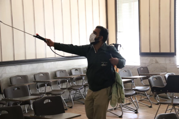 ضدعفونی کلیه فضاهای دانشگاه فرهنگیان یزد 7