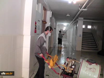 در راستای پیشگیری از شیوع  ویروس کرونا انجام شد:

ضدعفونی و گندزدایی پردیس ها و مراکز دانشگاه فرهنگیان استان اصفهان