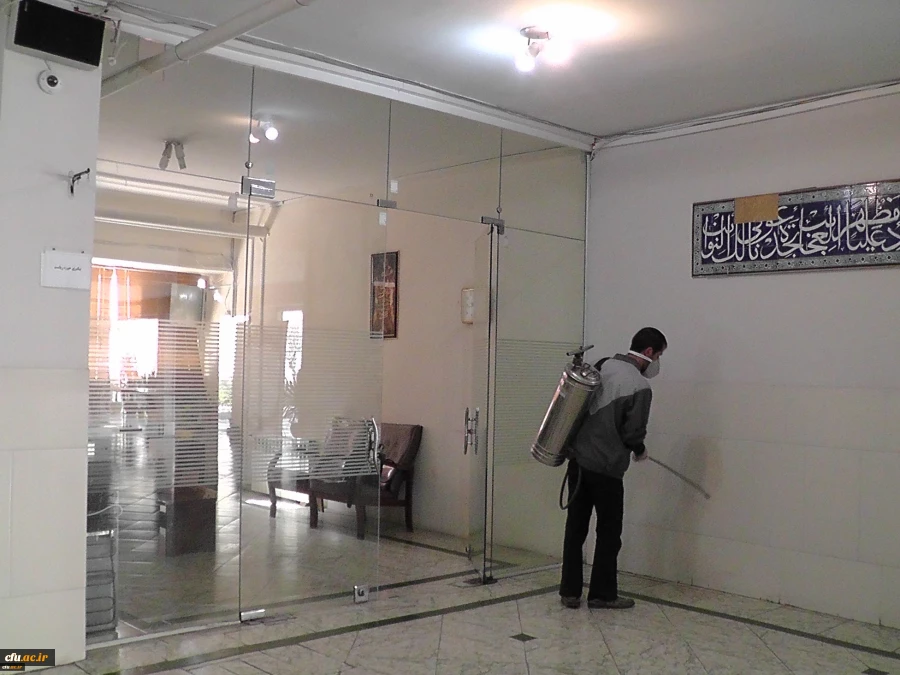 ضدعفونی و گندزدایی پردیس ها و مراکز دانشگاه فرهنگیان استان اصفهان