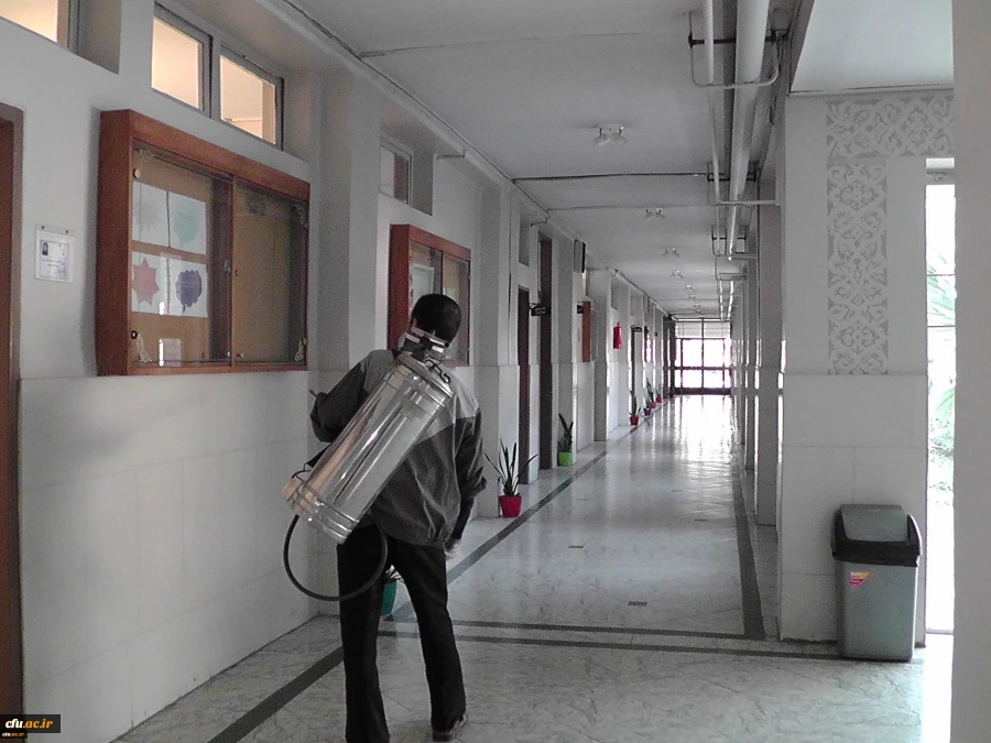 ضدعفونی و گندزدایی پردیس ها و مراکز دانشگاه فرهنگیان استان اصفهان