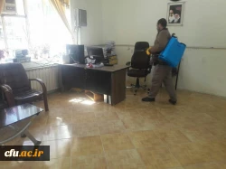 خوابگاه ها و فضاهای دانشگاه فرهنگیان استان لرستان ضدعفونی شد 2