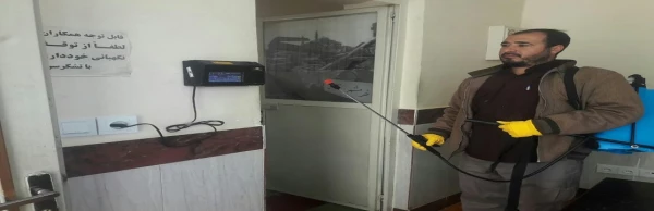 خوابگاه ها و فضاهای دانشگاه فرهنگیان استان لرستان ضدعفونی شد 4