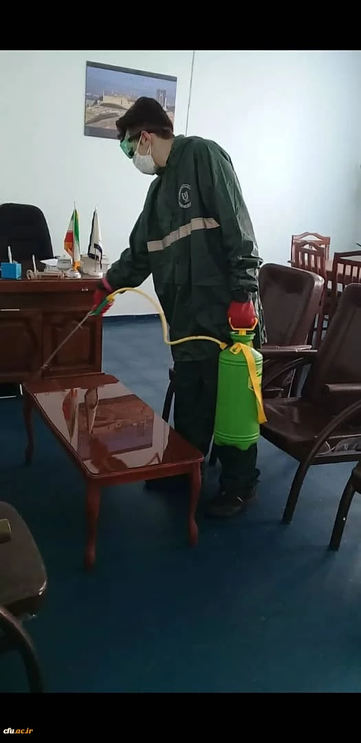 گندزدایی و ضدعفونی پردیس های علامه امینی و فاطمه الزهرا(س) دانشگاه فرهنگیان استان آذربایجان شرقی  2