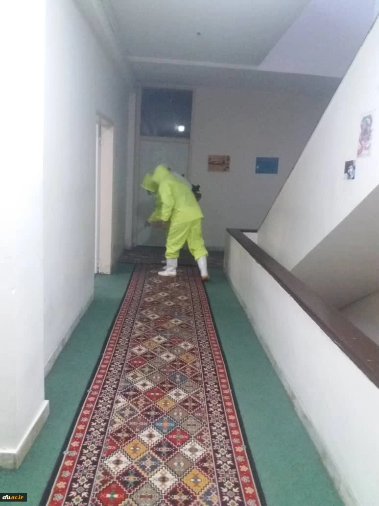 گندزدایی و ضدعفونی پردیس های علامه امینی و فاطمه الزهرا(س) دانشگاه فرهنگیان استان آذربایجان شرقی  2