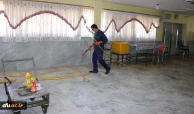 به منظور اقدامات پیشگیرانه از کرونا ویروس

ضدعفونی کلیه فضاهای دانشگاه فرهنگیان استان کرمان انجام شد