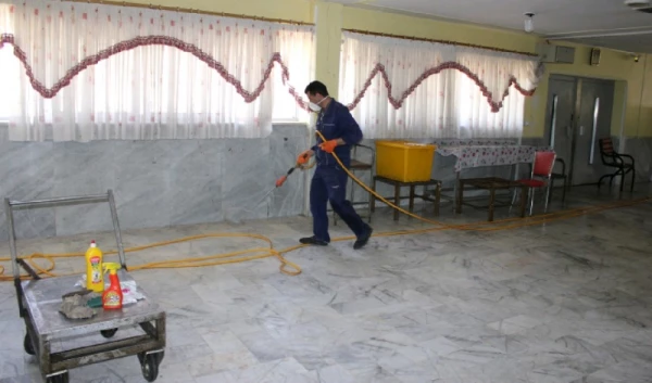 ضدعفونی کلیه فضاهای دانشگاه فرهنگیان استان کرمان انجام شد 2