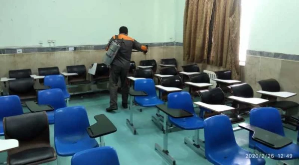 ضدعفونی کلیه فضاهای دانشگاه فرهنگیان استان کرمان انجام شد 4