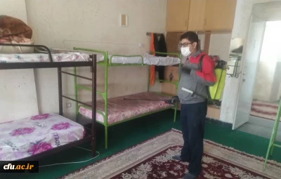 بمنظورپیشگیری از شیوع ویروس کرونا انجام شد:

ضدعفونی و گندزدایی پردیس ها و مراکز دانشگاه فرهنگیان استان کرمانشاه