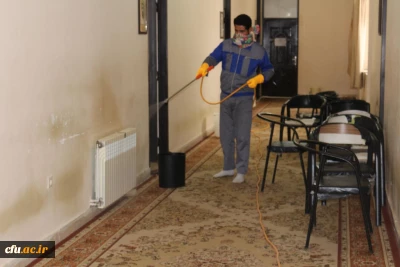 ضدعفونی و گندزدایی پردیس های دانشگاه فرهنگیان استان سمنان