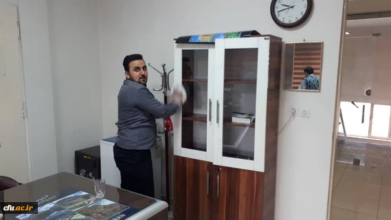 سراهای دانشجویی وساختمان های آموزشی واداری دانشگاه فرهنگیان استان قزوین طی سه مرحله ضدعفونی شد 4