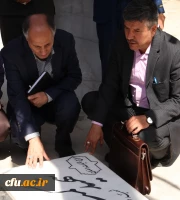 غبار روبی و عطر افشانی مزار شهدای گمنام پردیس شهید باهنر اصفهان 3