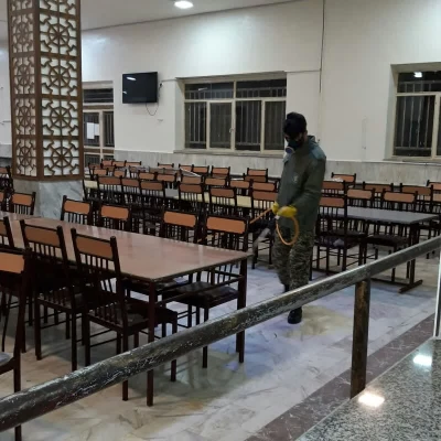 ضد عفونی و گند زدایی مستمر پردیس ها و مراکز دانشگاه فرهنگیان استان اصفهان