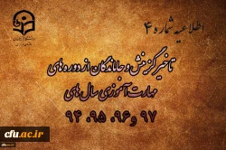 
جاماندگان از ثبت نام (وتاخیرگزینش) در دوره های مهارت آموزی سال های 98 ،97 ، 96 ، 95 ،94 2