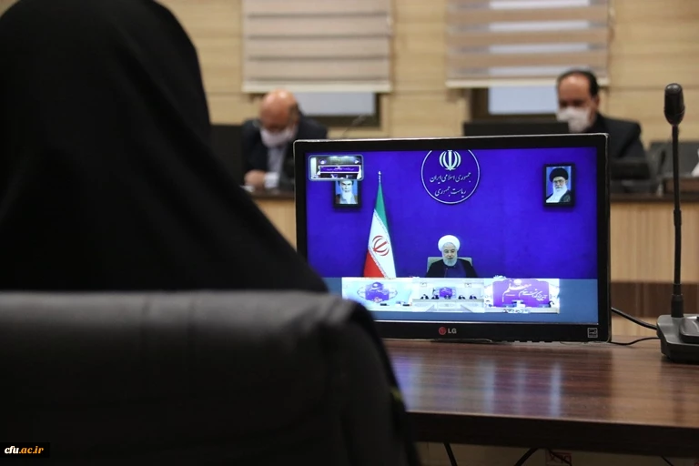 حضور سرپرست مدیریت امور پردیس های استان یزد در جلسه ویدئو کنفرانس رییس جمهور با استاندار و مدیر کل آموزش و پرورش 5