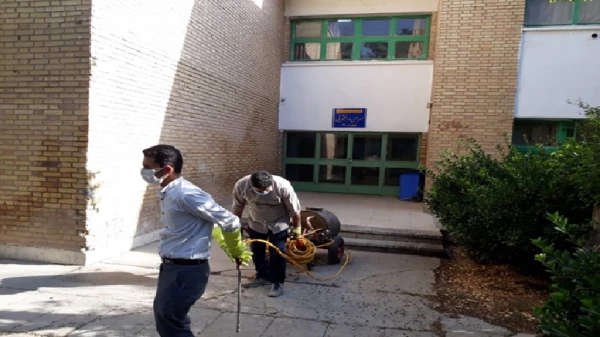 ضد عفونی و گند زدایی مستمر پردیس ها و مراکز دانشگاه فرهنگیان استان اصفهان 3