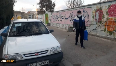 عملیات ضدعفونی و گندزدایی دانشگاه فرهنگیان استان آذربایجان غربی به صورت روزانه در راستای کنترل شیوع ویروس کرونا انجام می شود