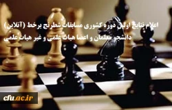 معاون دانشجویی از اعلام  نتایج اولین دوره کشوری مسابقات شطرنج برخط (آنلاین) خبر داد 2