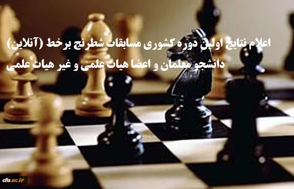 معاون دانشجویی از اعلام  نتایج اولین دوره کشوری مسابقات شطرنج برخط (آنلاین) خبر داد 2