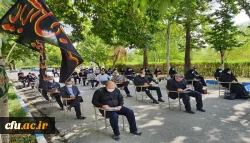 مراسم عزاداری سرور و سالار شهیدان امام حسین (ع) و یاران باوفایش با حضور مسئولین، اساتید، کارکنان و جمعی از دانشجویان در محوطه دانشگاه فرهنگیان استان آذربایجان غربی برگزار شد 3