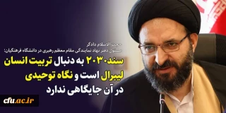 حجت الاسلام والمسلمین دادگر، در یادداشتی مطرح کرد: 

دلالت های تربیتی بیانیه گام دوم  -  جهان توحیدی در سند ۲۰۳۰ جایگاهی ندارد