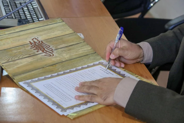 انعقاد تفاهم نامه همکاری بین دبیرخانه بینش مطهر استان یزد و دانشگاه فرهنگیان استان 4