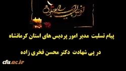 پیام تسلیت مدیر امورپردیس های استان کرمانشاه درپی شهادت دکتر محسن فخری زاده 2