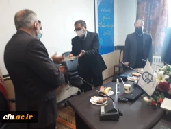 با حضور دکتر انصاری راد معاون دانشجویی دانشگاه فرهنگیان کشور ،مراسم تکریم و معارفه سرپرست مدیریت امور پردیس های دانشگاه فرهنگیان استان خراسان شمالی برگزار شد.
 4