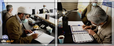 انعقاد تفاهم نامه دانشگاه فرهنگیان خوزستان با دفتر تبلیغات حوزه علمیه استان خوزستان