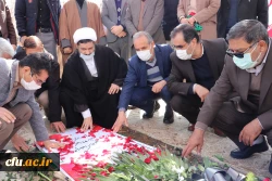 مراسم وداع و تدفین پیکر مطهر شهید گمنام دوران دفاع مقدس در پردیس حضرت زینب کبری(س) استان مرکزی برگزار شد 4