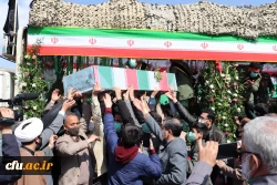 مراسم وداع و تدفین پیکر مطهر شهید گمنام دوران دفاع مقدس در پردیس حضرت زینب کبری(س) استان مرکزی برگزار شد 5