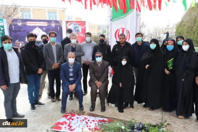 حضور معاون دانشجویی در مراسم تشییع پیکر شهدای گمنام دفاع مقدس در دانشگاه فرهنگیان استان مرکزی