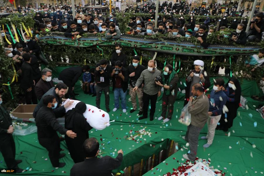 آیین تشییع و تدفین پیکر مطهر شهید گمنام