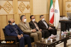 دیدار اعضای هیات رئیسه دانشگاه فرهنگیان یزد با مدیرکل نوسازی، توسعه و تجهیز مدارس استان
 4