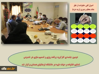 دانشگاه فرهنگیان همدان با همکاری معاونت دانشجویی سازمان مرکزی برگزار کرد:

کارگاه آموزشی با موضوع تشکیل، تحکیم و تعالی خانواده ویژه اعضای هیات علمی، کارکنان و دانشجو معلمان
