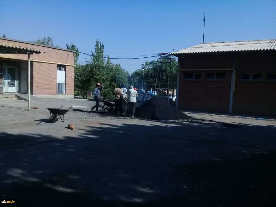 آسفالت محوطه پردیس های دانشگاه فرهنگیان استان آذربایجان شرقی 2