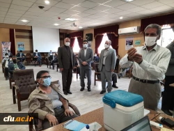 افتتاح مرکز واکسیناسیون فرهنگیان، در پردیس شهید باهنر دانشگاه فرهنگیان 3