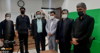 بازدید معاون فرهنگی و اجتماعی دانشگاه از مراحل فیلمبرداری و تولید محتوای آموزشی اربعین مجازی دانشگاه فرهنگیان به میزبانی استان قم