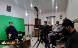 بازدید دکتر علی محمدی معاونت فرهنگی و اجتماعی دانشگاه از مراحل فیلمبرداری و تولید محتوای آموزشی  اربعین مجازی دانشگاه فرهنگیان به میزبانی استان قم 4