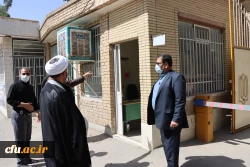 بازدید حمسن محمد پور از پایگاه واکسیناسیون حضرت فاطمه الزهرا(س) مستقر در مرکز شهید مدنی(ره) 3