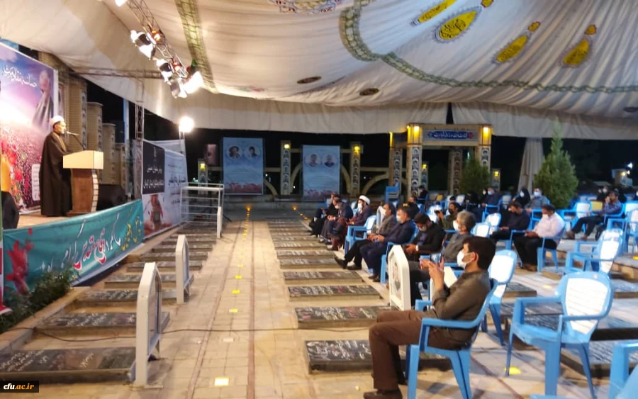 دکتر توان در هشتمین شب سوگواری اباعبدالله الحسین علیه السلام در دانشگاه فرهنگیان( پویش سفیران حسینی) 
 آن چیزی که صدام و حامیانش در حمله به ایران محاسبه نکردند این بود که ما ملت امام حسینیم 2