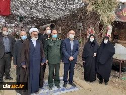 مراسم قرائت زیارت عاشورا و غبارروبی و عطر افشانی مزار مطهر شهدای دفاع مقدس استان اردبیل