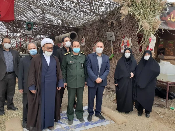 مراسم قرائت زیارت عاشورا و غبارروبی و عطر افشانی مزار مطهر شهدای دفاع مقدس استان اردبیل