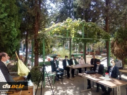 به مناسبت گرامیداشت هفته دفاع مقدس 
مراسم تجلیل از رزمندگان و خانوادهای معظم شهدای پردیس، و رونمایی از کتاب مقر گردویی نوشته دانشجومعلم پردیس علیرضا کریمی در پردیس حکیم فردوسی برگزارشد 2