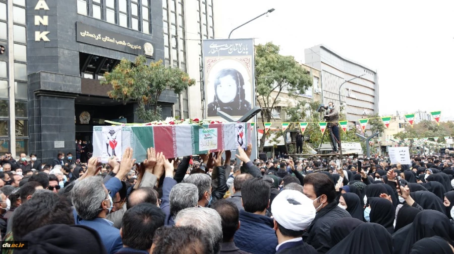 حضور اساتید و کارکنان دانشگاه فرهنگیان کردستان در مراسم تشییع و تدفین پیکر مطهره شهیده فاطمه اسدی
 8