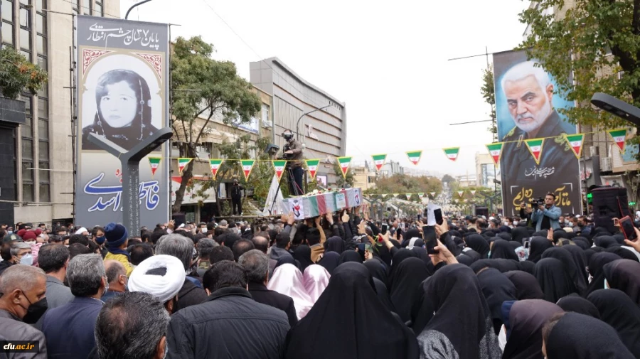 حضور اساتید و کارکنان دانشگاه فرهنگیان کردستان در مراسم تشییع و تدفین پیکر مطهره شهیده فاطمه اسدی
 9