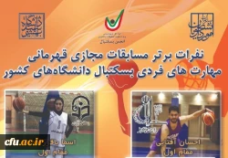 خانم اسما باقرزاده از دانشگاه فرهنگیان آذربایجان شرقی قهرمان مسابقات مجازی مهارتهای فردی بسکتبال دانشجویان دختر در کشور 2