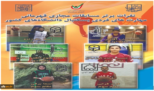 خانم اسما باقرزاده از دانشگاه فرهنگیان آذربایجان شرقی قهرمان مسابقات مجازی مهارتهای فردی بسکتبال دانشجویان دختر در کشور 3