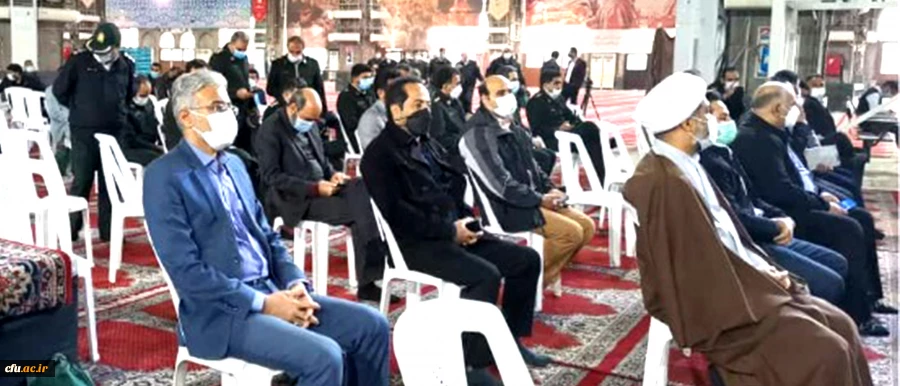 گرامیداشت آغاز دهه فجر انقلاب اسلامی با حضور مدیر دانشگاه فرهنگیان استان خوزستان و تنی چند از کارکنان با حضور در مصلای نماز جمعه اهواز 2